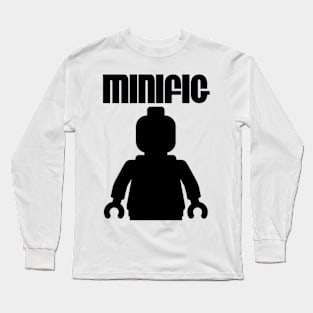 Retro Large Black Minifig, Customize My Minifig Long Sleeve T-Shirt